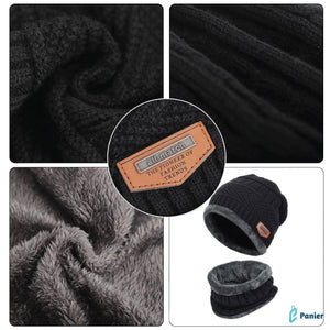 Bonnet D'hiver Tricoté En Laine Épaisse Pour Hommes Et Femmes