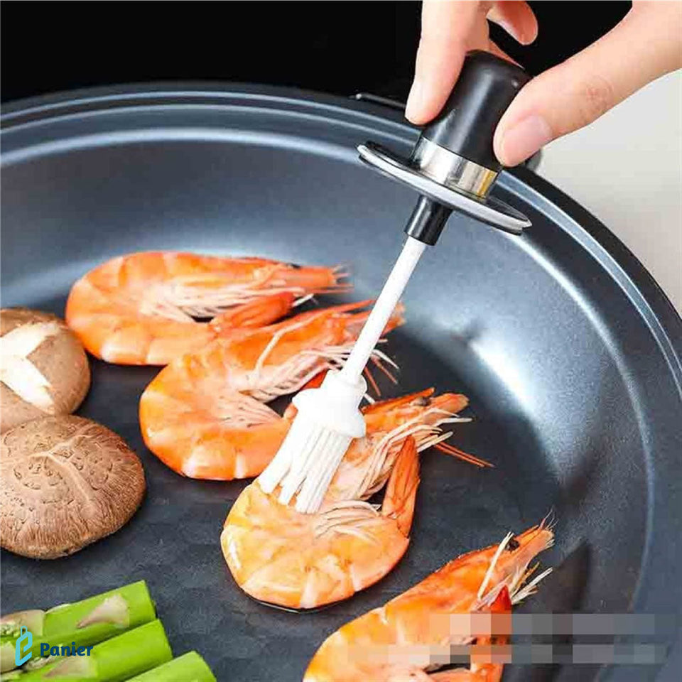 Bouteilles À Condiments Avec Brosse En Silicone Pour Huile  Cuillère Pour Les Épices  Tête De Miel