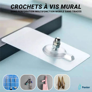 Crochets À Vis Mural Sans Perforation Multifonction Mobile Sans Traces Pour Cuisine Et Salle De Bain