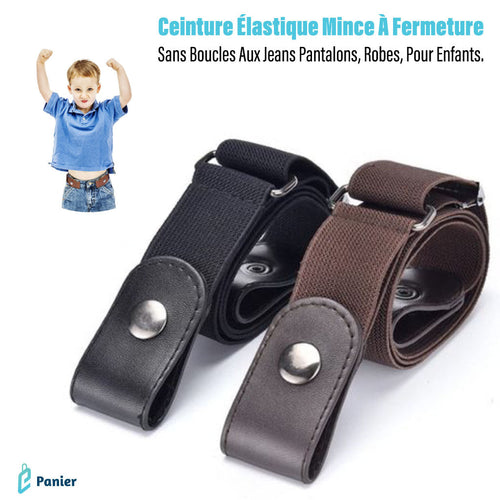 Ceinture Élastique Mince À Fermeture Sans Boucles Aux Jeans Pantalons Robes Pour Enfants