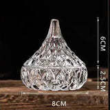 3 Bocal à Bonbons en Verre Cristal