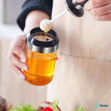 Bouteilles À Condiments Avec Brosse En Silicone Pour Huile  Cuillère Pour Les Épices  Tête De Miel