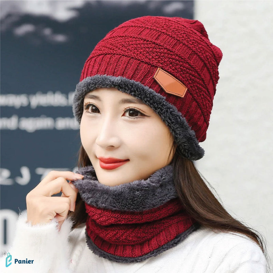 Bonnet D'hiver Tricoté En Laine Épaisse Pour Hommes Et Femmes