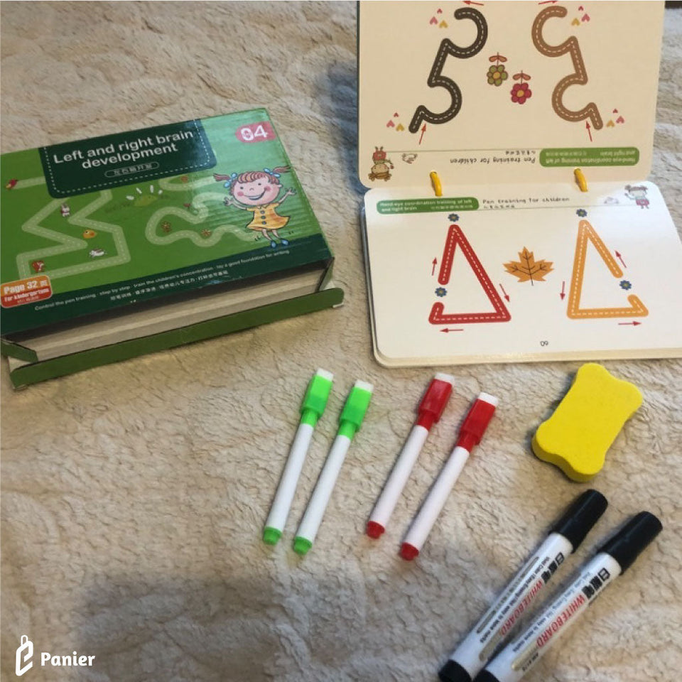 Cahier De Traçage Magique Réutilisable Avec Stylo Effaçable Pour Enfants