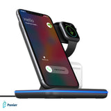 Chargeur Sans Fil 3 En 1 Pliable Et Support De Téléphone Avec Fonction De Charge Rapide