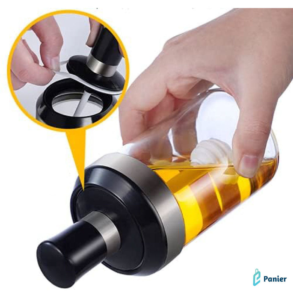 Bouteilles À Condiments Avec Brosse En Silicone Pour Huile  Cuillère Pour Les Épices  Tête De Miel