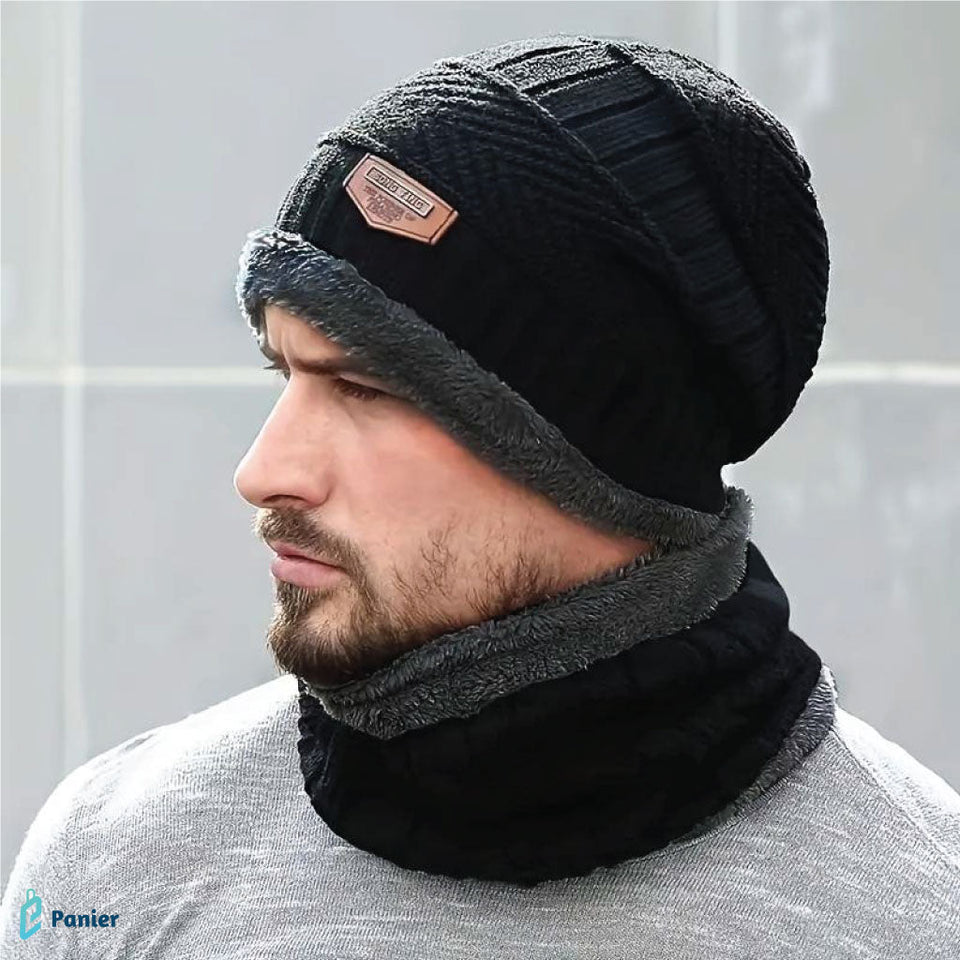 Bonnet D'hiver Tricoté En Laine Épaisse Pour Hommes Et Femmes