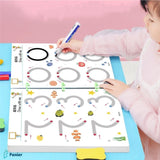 Cahier De Traçage Magique Réutilisable Avec Stylo Effaçable Pour Enfants