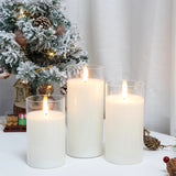 Bougies en Verre LED - Ensemble de 3