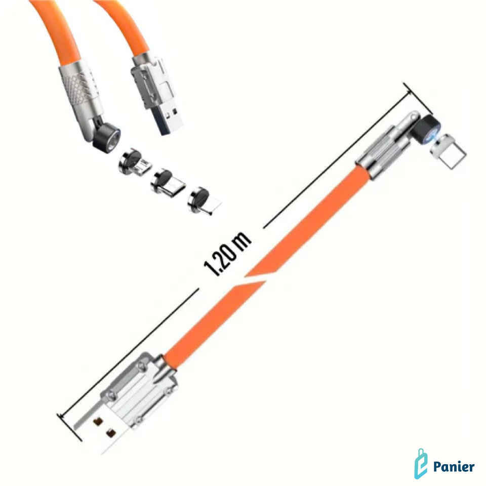 Câble De Charge Magnétique 3 En 1 Avec Cadeau Support Offert