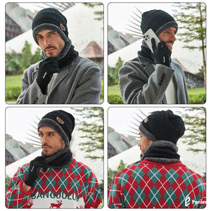 Bonnet D'hiver Tricoté En Laine Épaisse Pour Hommes Et Femmes