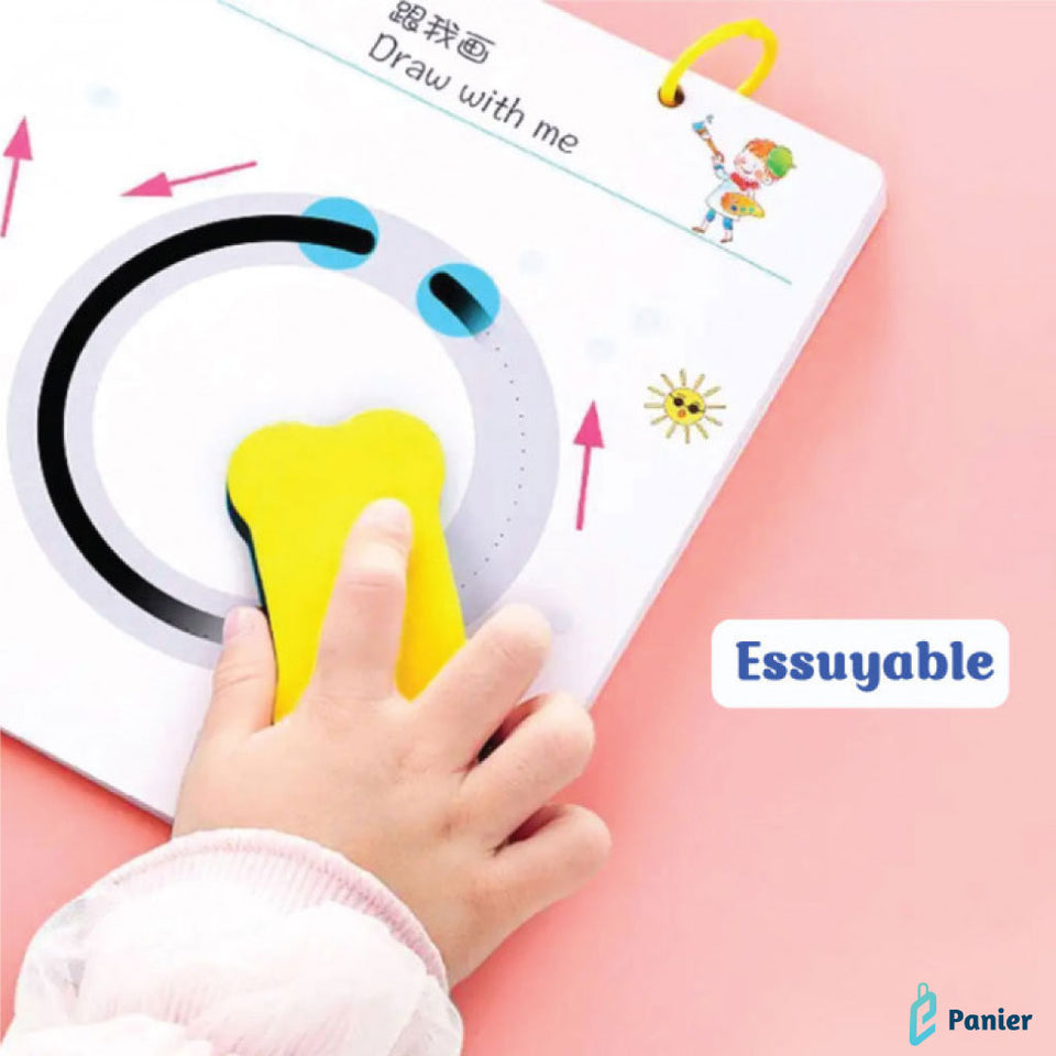 Cahier De Traçage Magique Réutilisable Avec Stylo Effaçable Pour Enfants