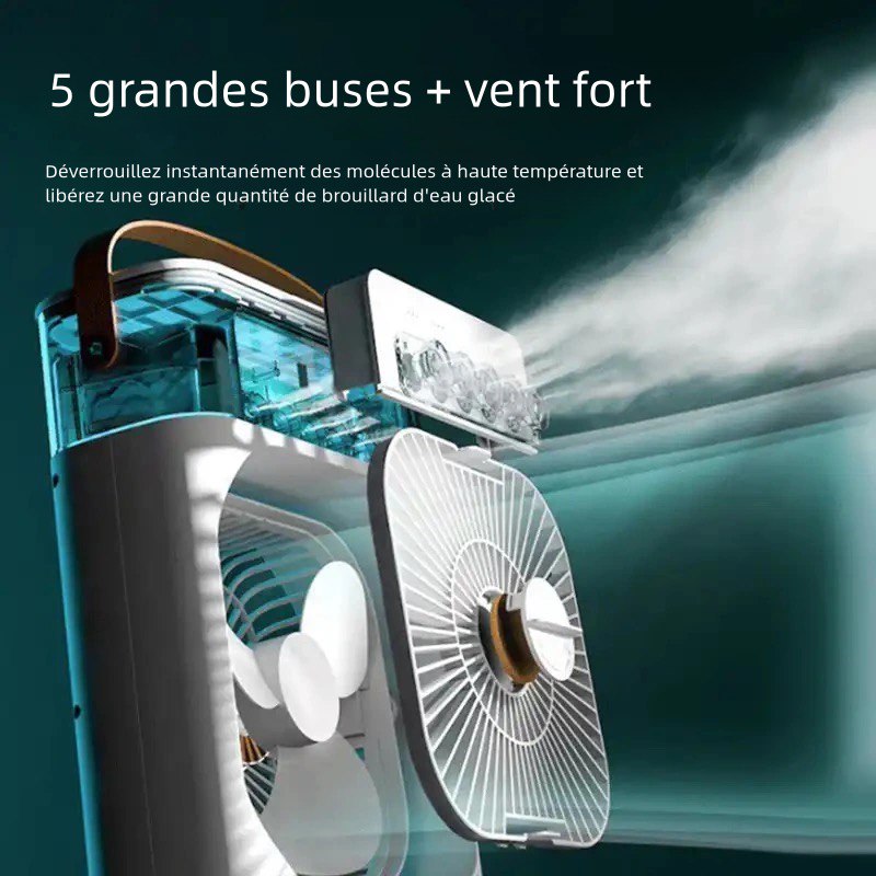 Appareil 3-en-1 : Ventilateur, Brumisateur, et Humidificateur d'Air